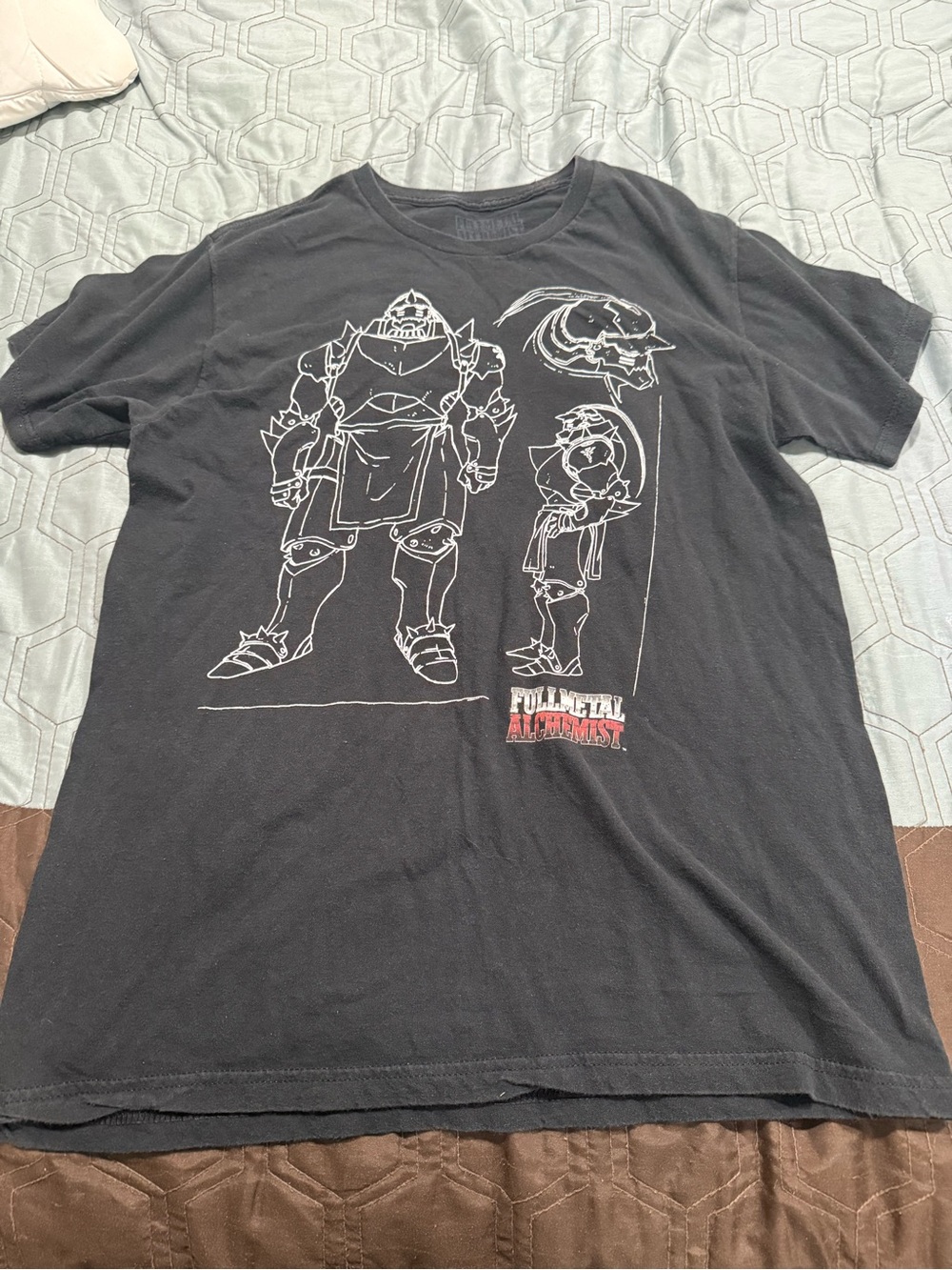 Fullmetal Alchemist Alphonse Elric short-sleeved T-shirt, vintage, black, size L